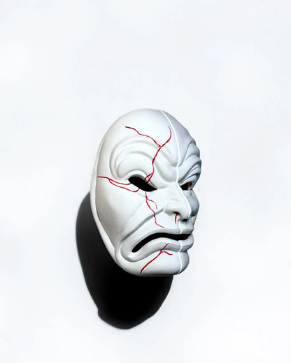 Hollywood Undead Matty Da Kurlzz; 2012, Mask without Light, Scary Freak Mask, handcrafted Venetian cosplay accessory.