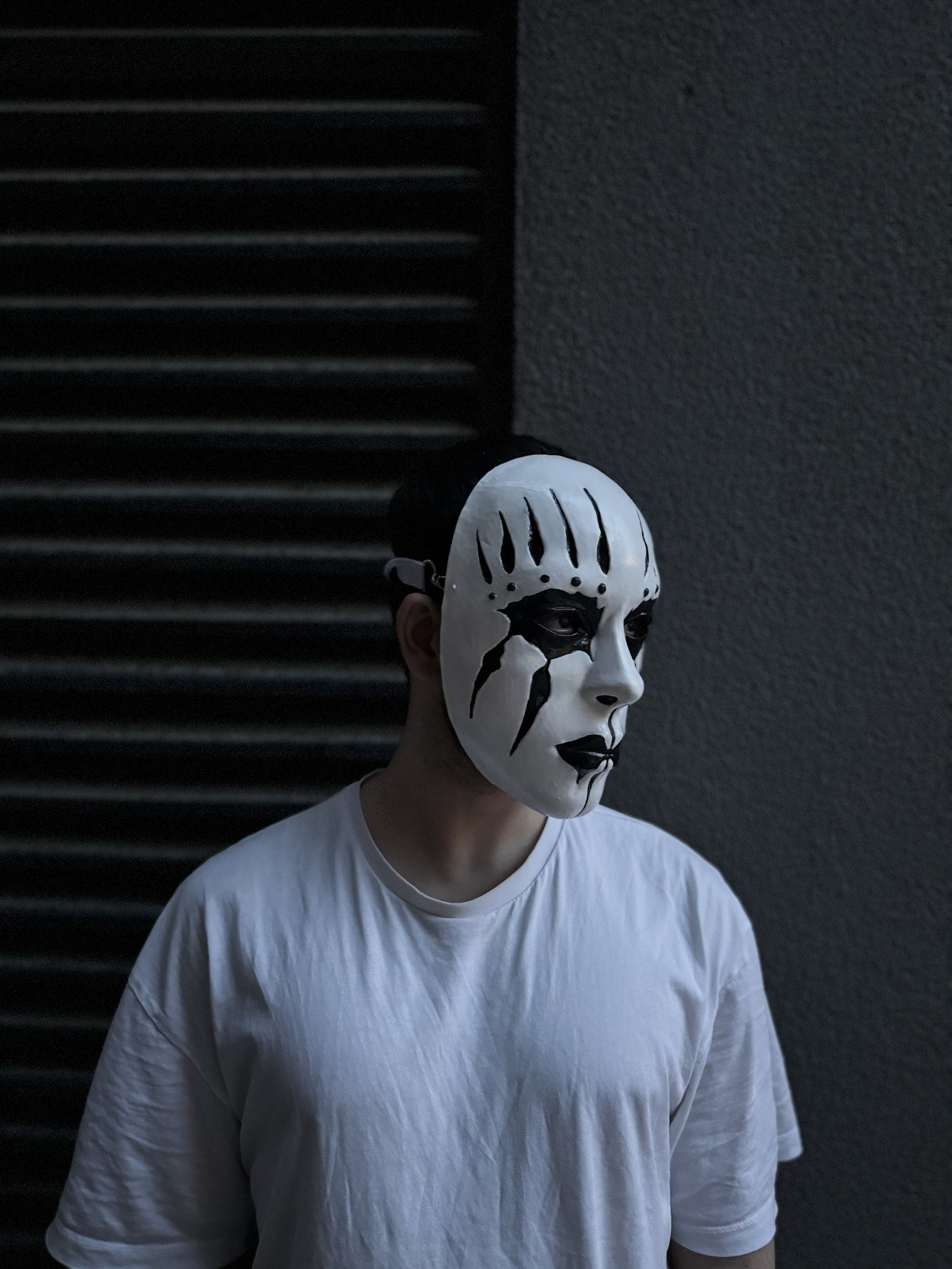 Slipknot Joey Jordison Mask - White and Black Mask - Metal Music Band Mask -