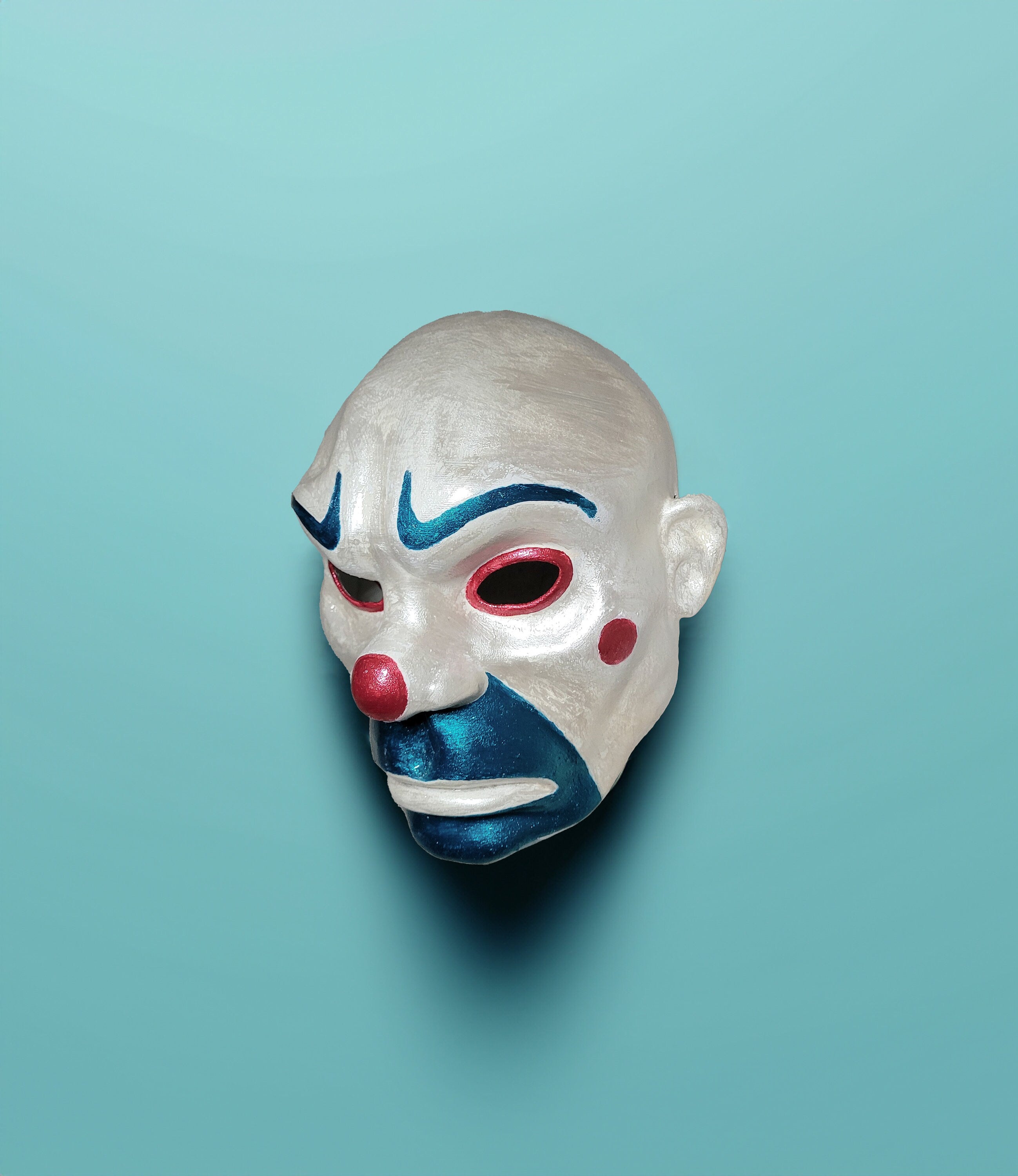 The Bozo Joker Mask - Iconic Villain Face - Handcrafted  Detailed Clown Cosplay