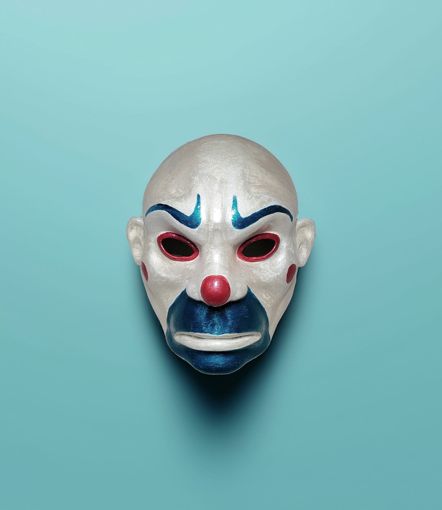 The Bozo Joker Mask - Iconic Villain Face - Handcrafted  Detailed Clown Cosplay