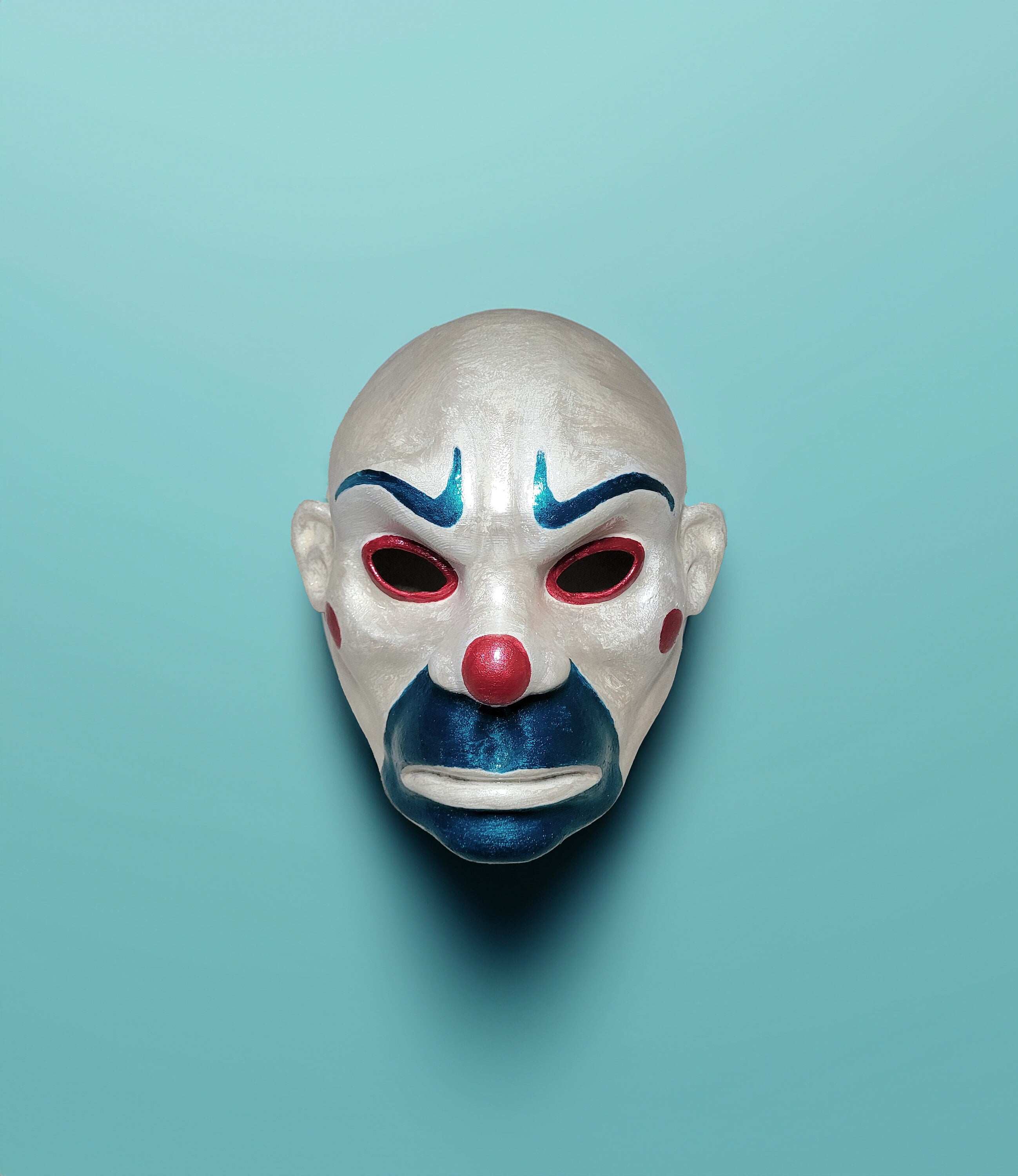 The Bozo Joker Mask - Iconic Villain Face - Handcrafted  Detailed Clown Cosplay
