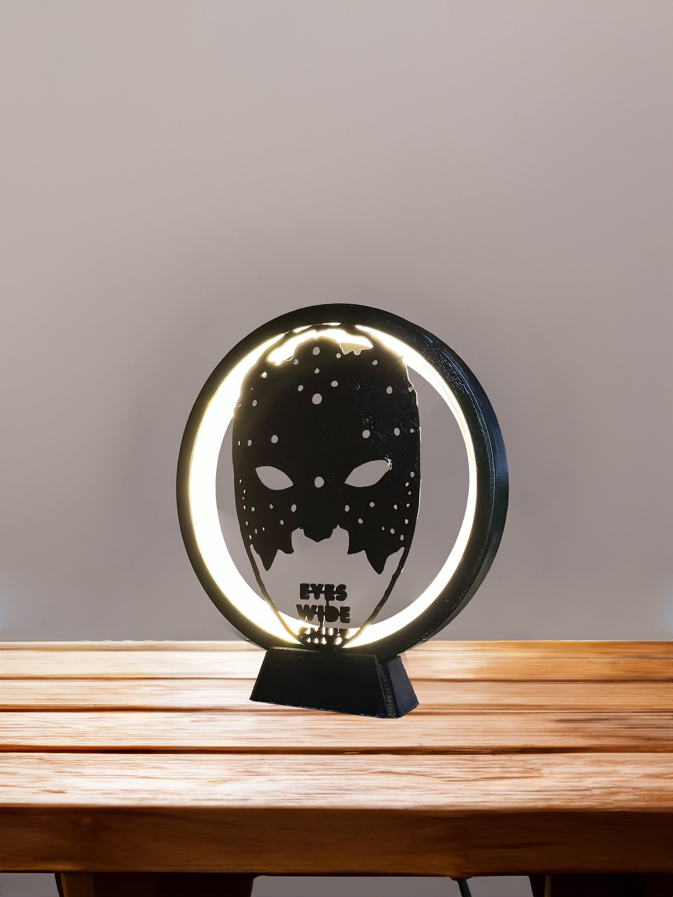 Eyes Wide Shut Bill Harford - Round circle ambient table lamp - White and daylight led - Home decor - Table decoration - Venemask
