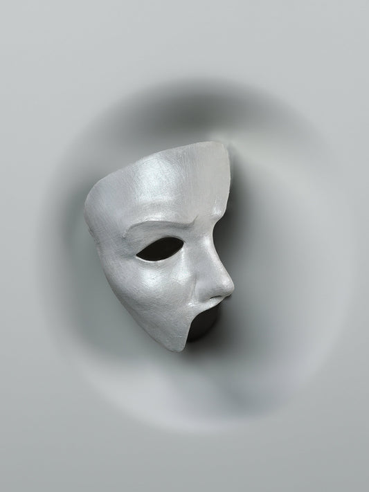 Phantom of the Opera Movie, Musical Mask - White Half Face Erik Ghost Mask - Venemask