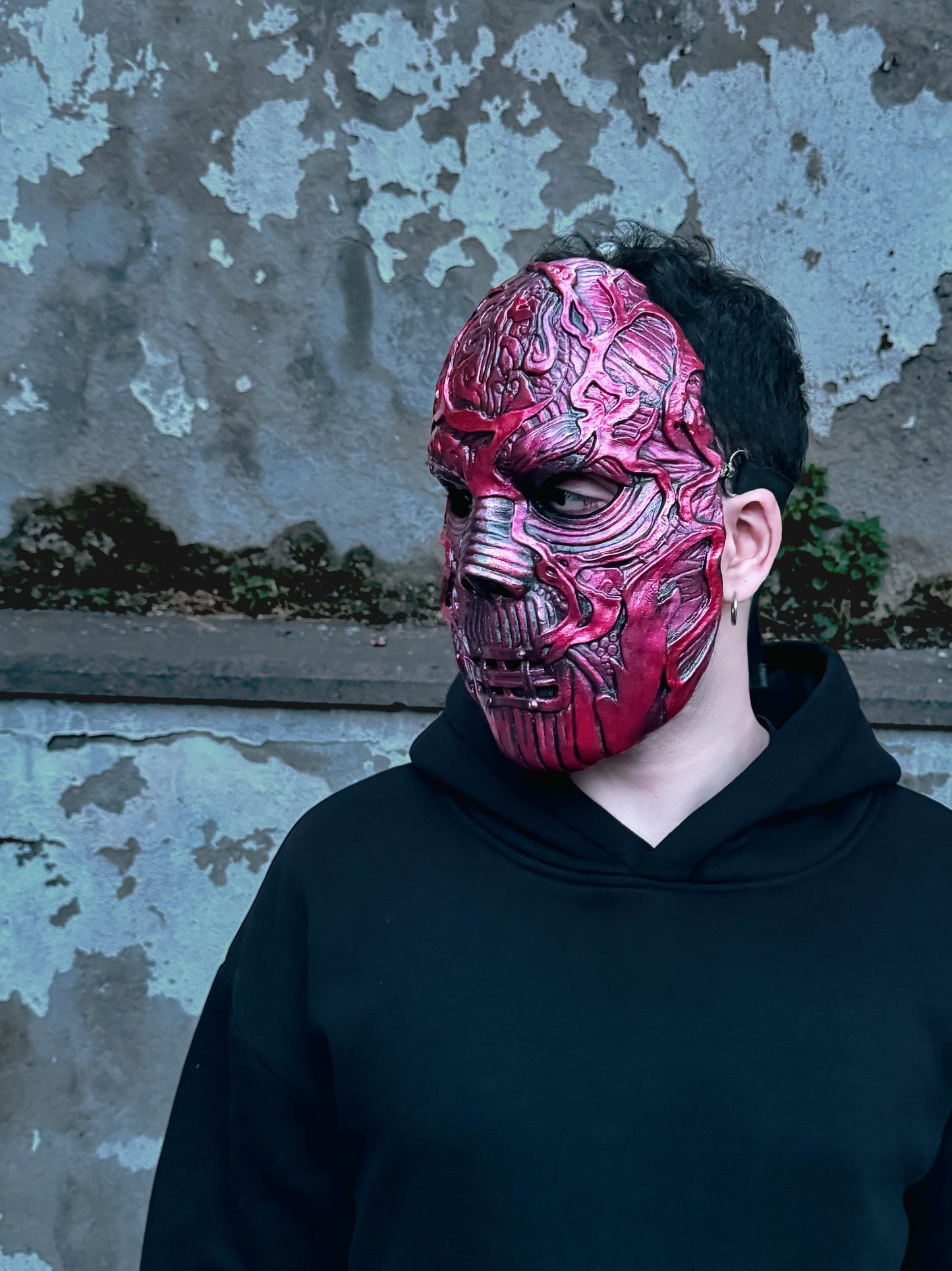 Slipknot Alessandro Venturella "Vman" Mask - Red and Black Mask - Metal Music