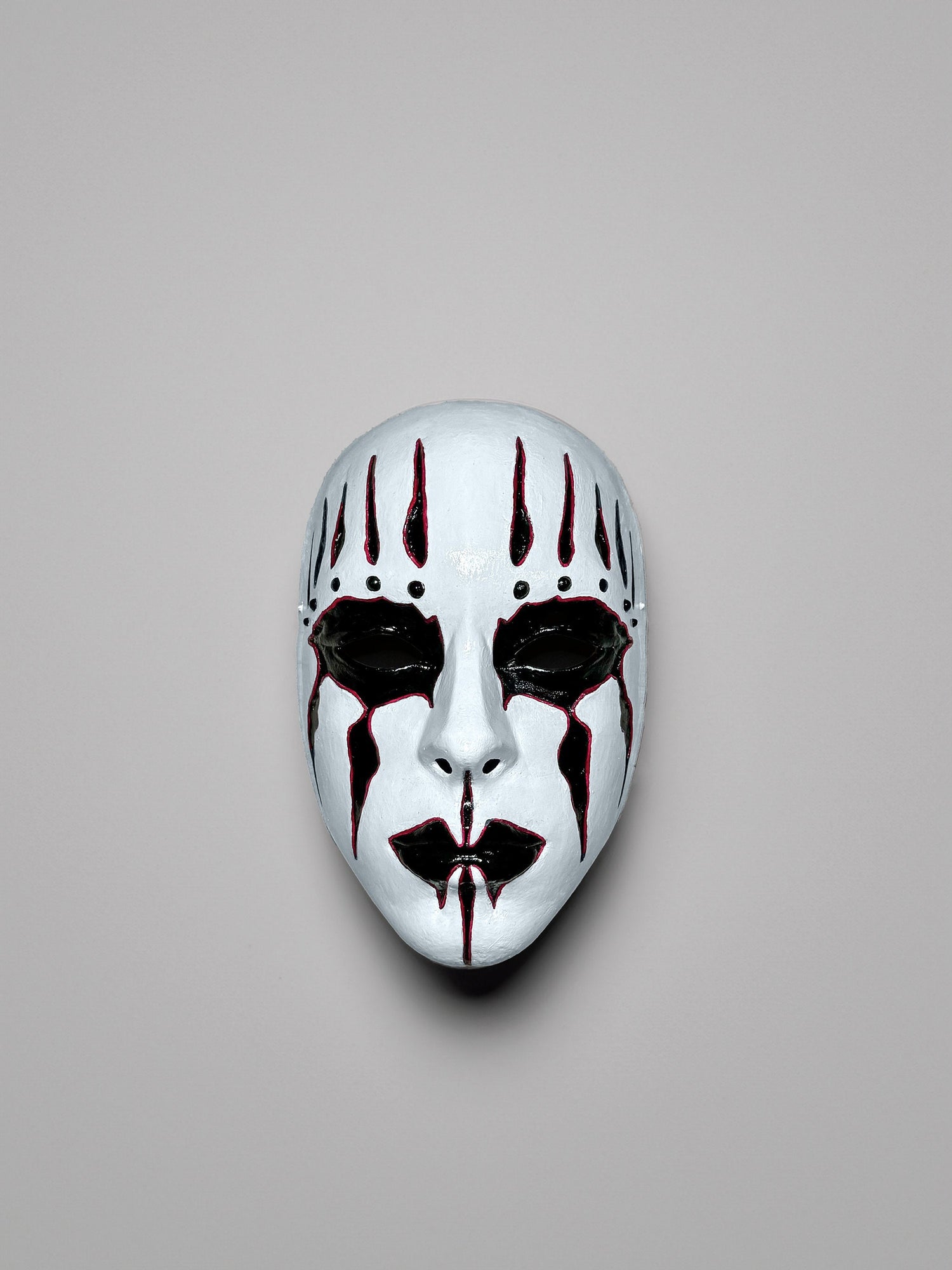 Slipknot Joey Jordison Mask - White and Black with Red Lines Mask - Metal Music