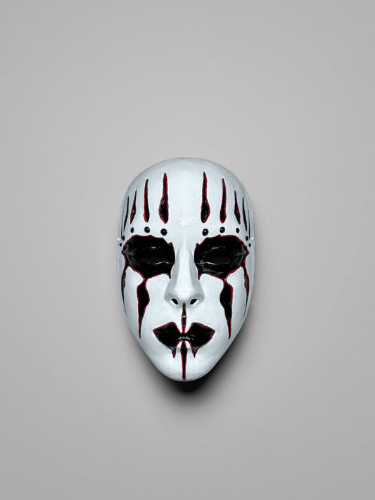 Slipknot Joey Jordison Mask - White and Black with Red Lines Mask - Metal Music