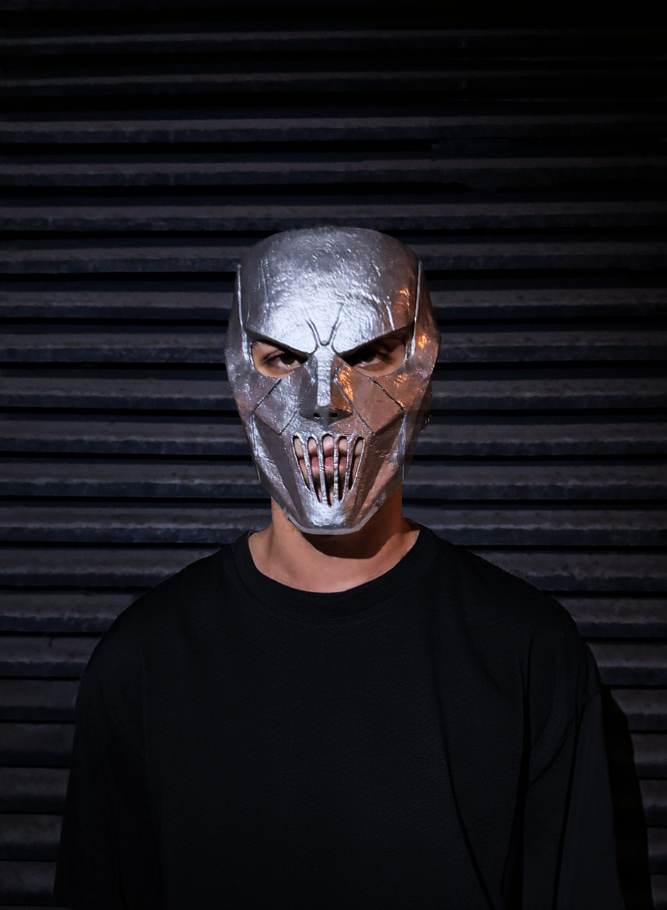 Slipknot Mick Thomson Silver Color Mask - Metal Music Band Mask  -Scary - Venemask