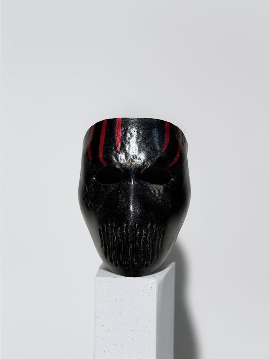 Bloody Death Mask - Black Mask with Red Details - Horror Mask - Halloween Mask -