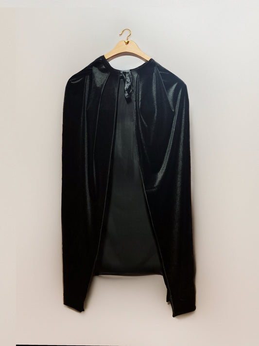 Eyes Wide Shut Black Velvet Hooded Cloak - Eyes Wide Shut Cape - Halloween Cloak