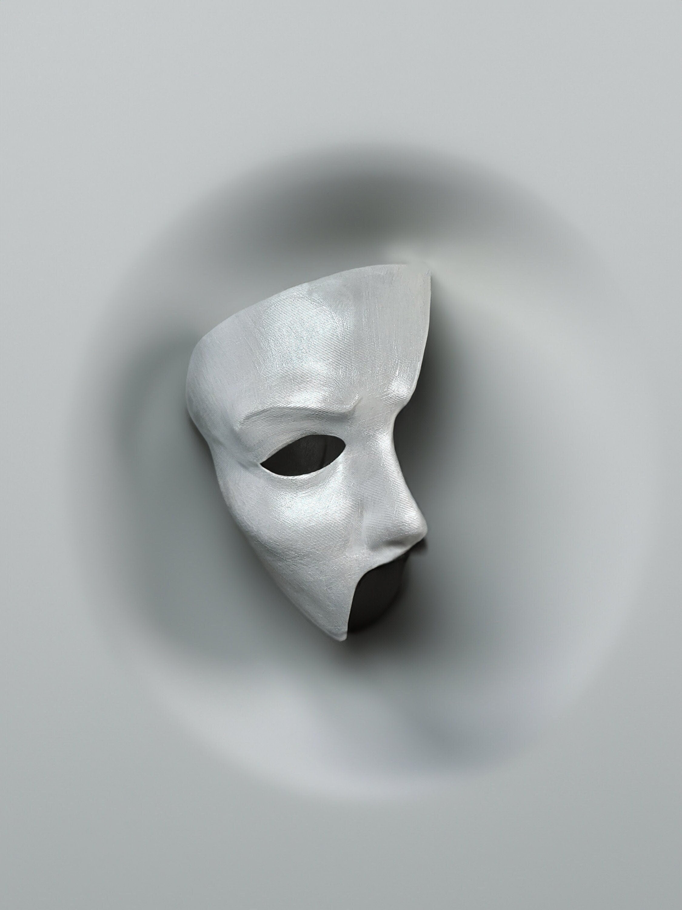 Phantom of the Opera Movie, Musical Mask - White Half Face Erik Ghost Mask - Venemask