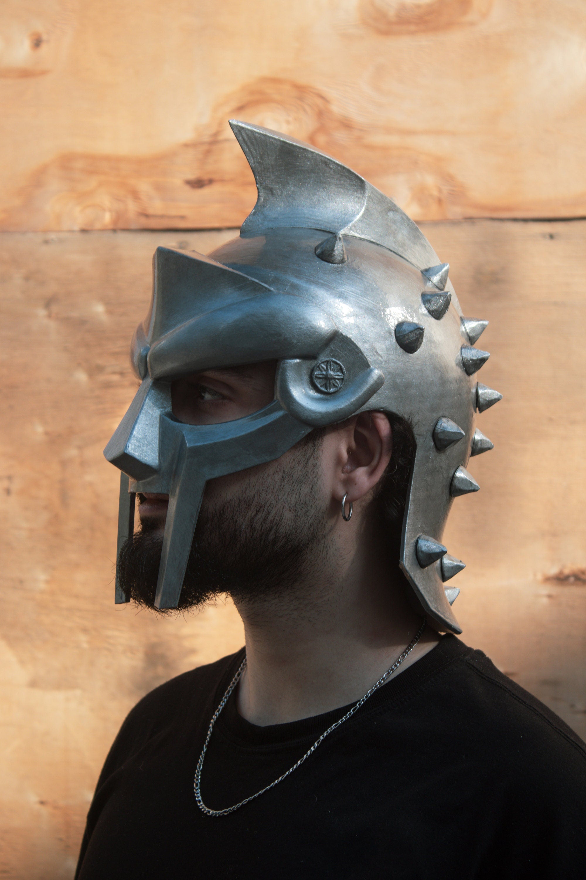 Medieval Gladiator Maximus Helmet - Ancient Knight - Greek Roman Armor Helmet - movie prop - Venemask