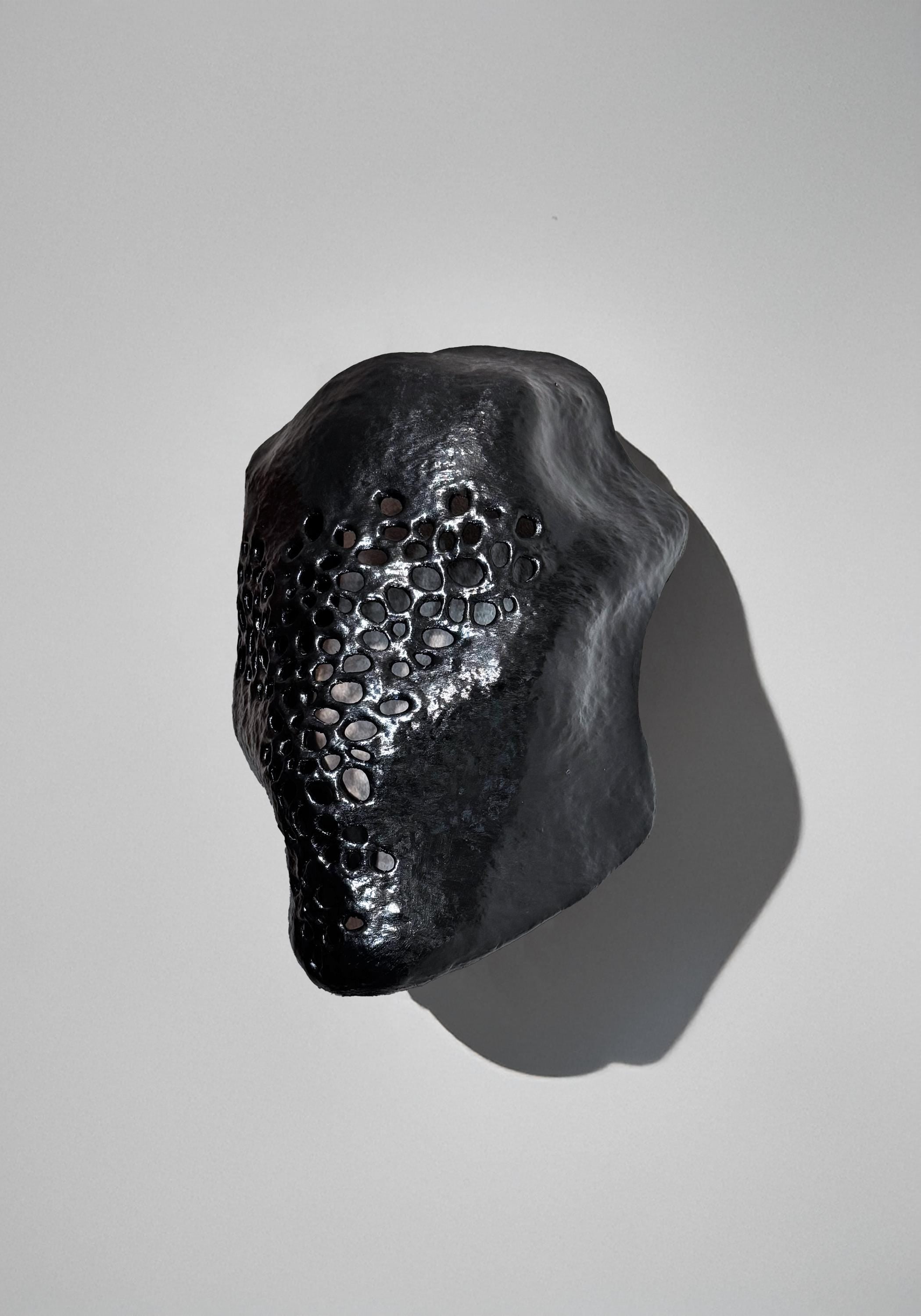 Symbiotic Trypophobia Venom Mask - Alien Perforated Mask - Black Symbiote Mask - Venemask