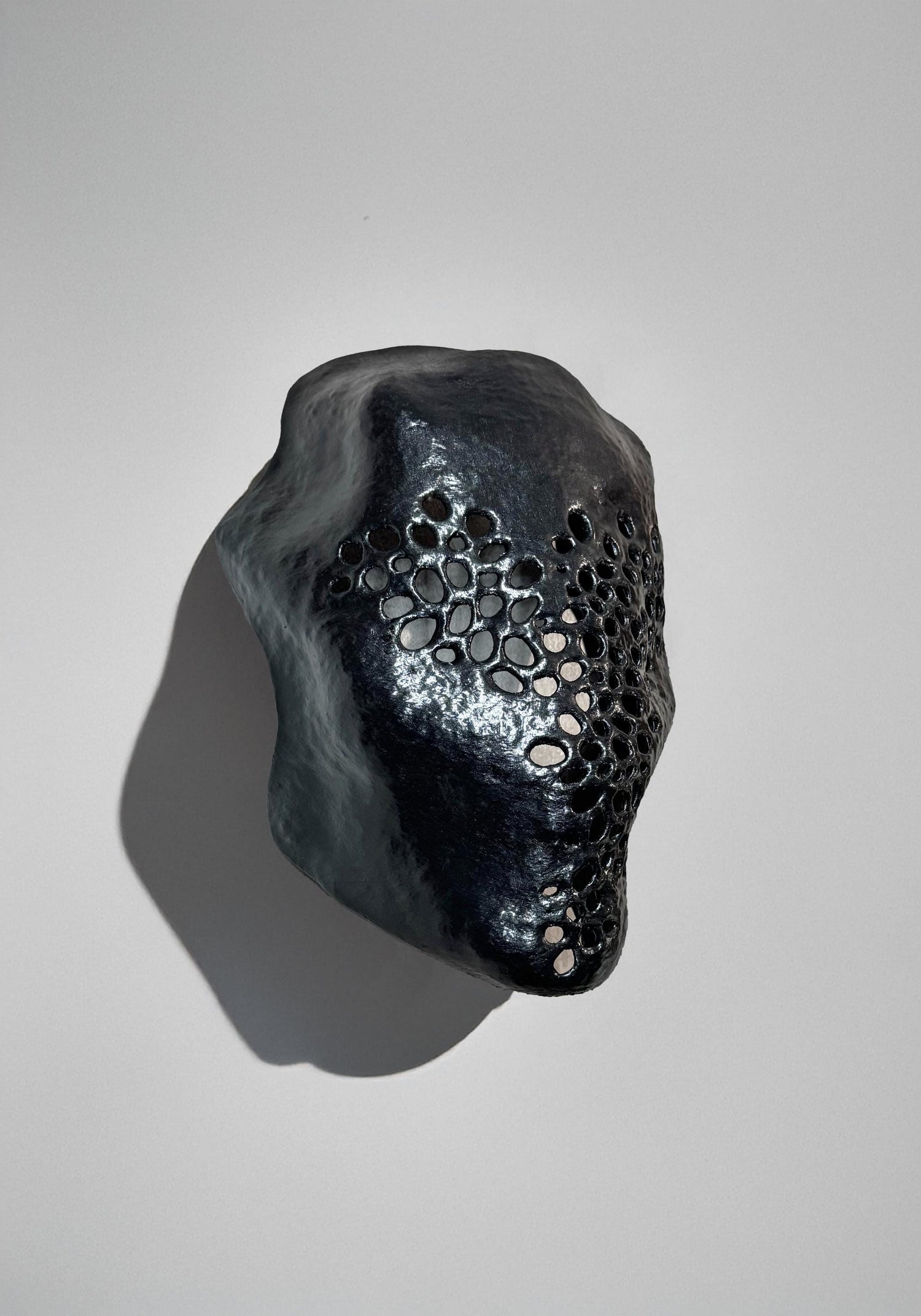 Symbiotic Trypophobia Venom Mask - Alien Perforated Mask - Black Symbiote Mask