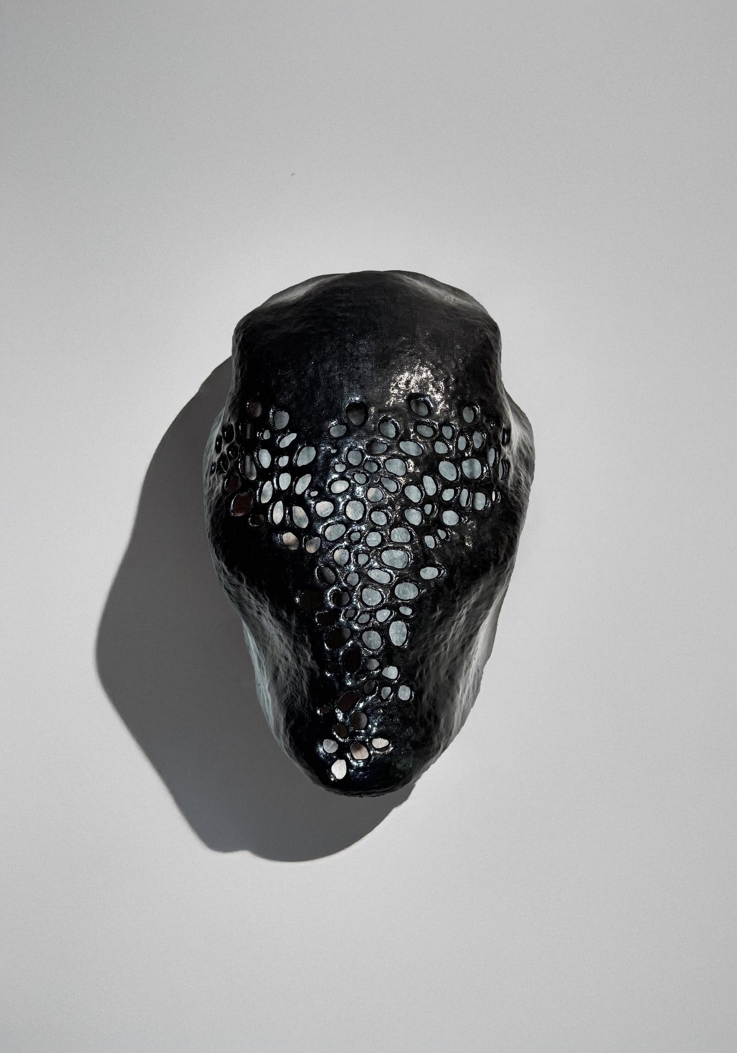 Symbiotic Trypophobia Venom Mask - Alien Perforated Mask - Black Symbiote Mask