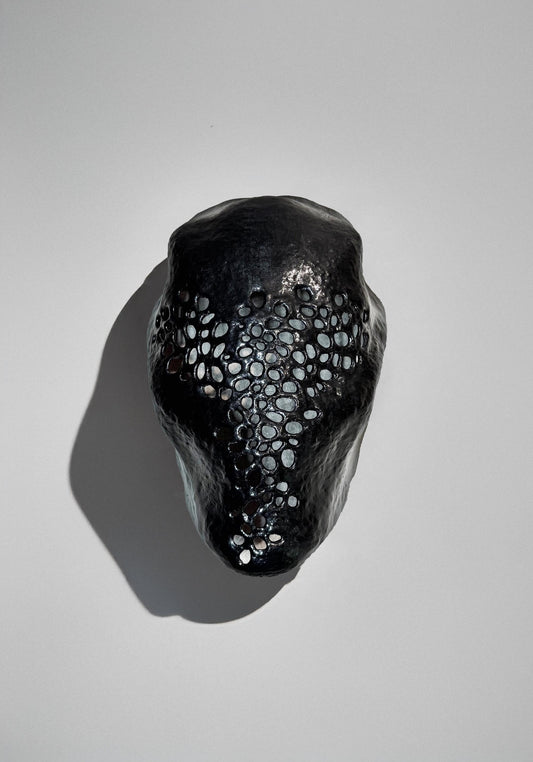 Symbiotic Trypophobia Venom Mask - Alien Perforated Mask - Black Symbiote Mask - Venemask