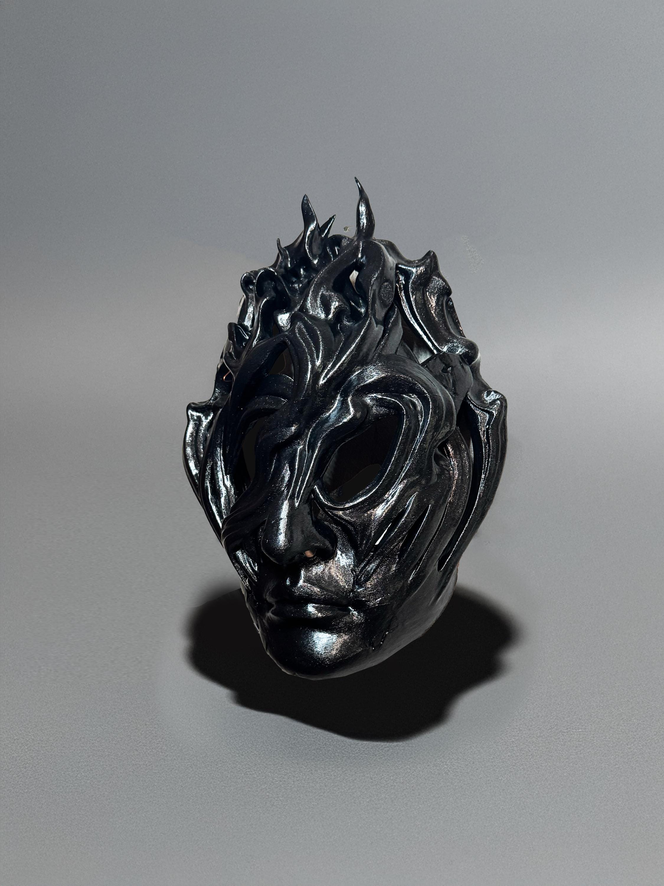 Mask of the Shadows - Dark Mask - venetian shadow mask - volatile head - Venemask