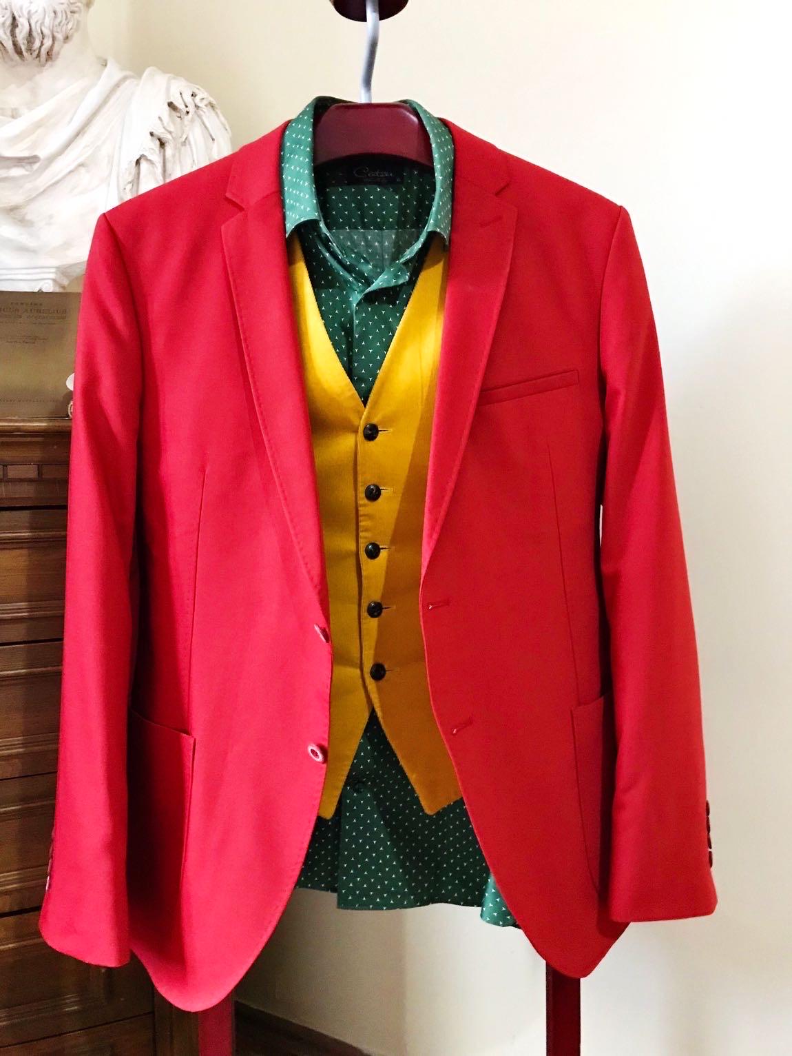The Joker Arthur Fleck Phoenix's Costume with Face Paint and Hair Sprey -