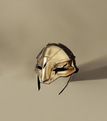 Ambessa Medarda Battle Mask Arcane Mask - Warwick-Scratched - Cosplay Wearable Helmet Mask - Party, Masquerade - Metal Look