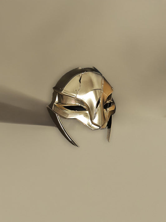 Ambessa Medarda Battle Mask Arcane Mask - Warwick-Scratched - Cosplay Wearable Helmet Mask - Party, Masquerade - Metal Look