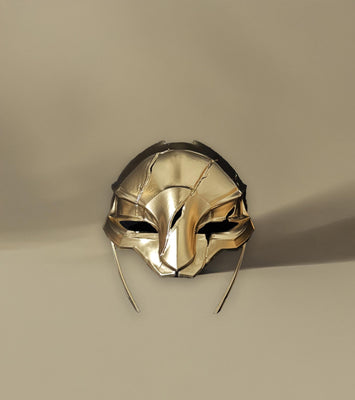 Ambessa Medarda Battle Mask Arcane Mask - Warwick-Scratched - Cosplay Wearable Helmet Mask - Party, Masquerade - Metal Look