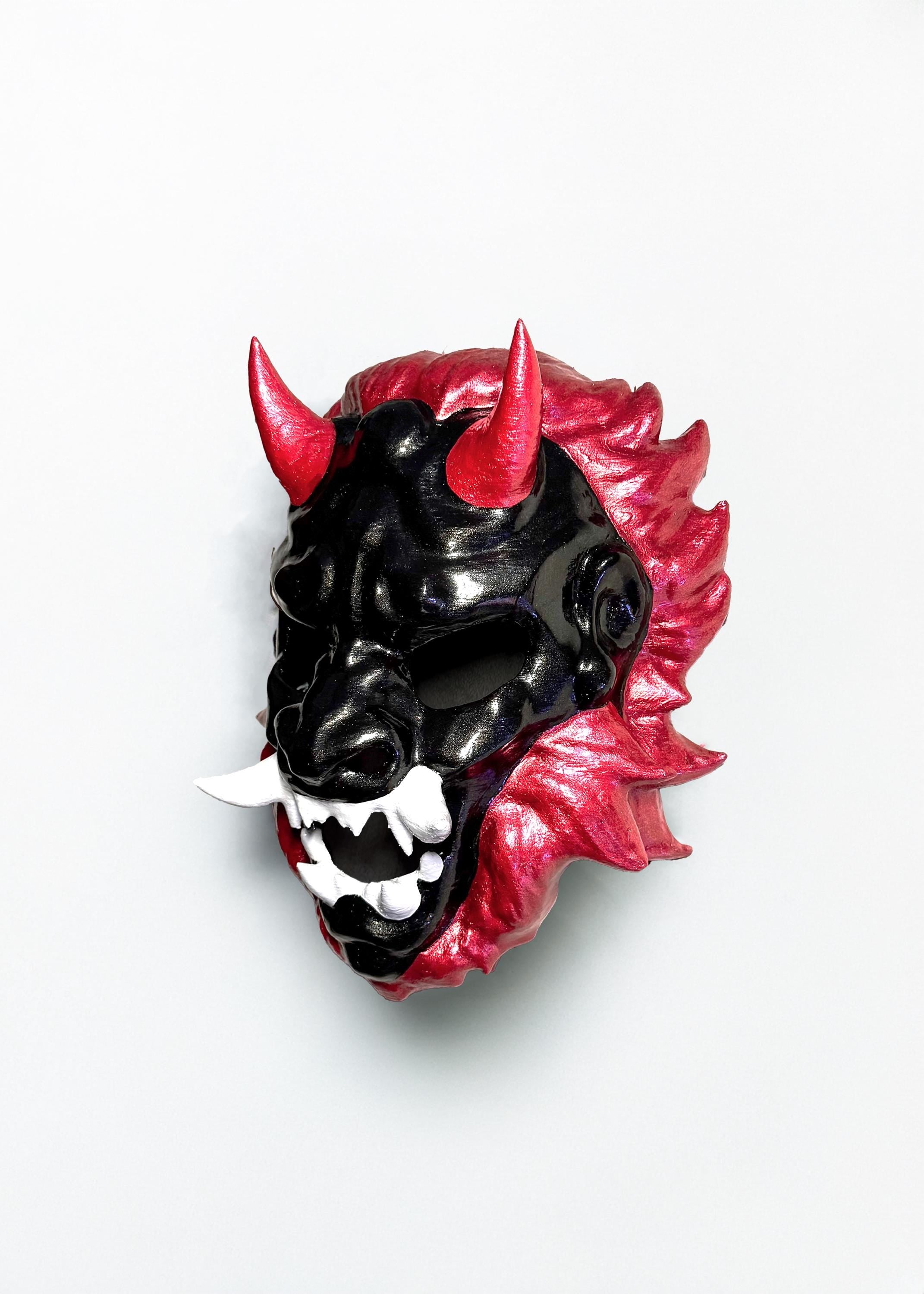 Majesty of Lion Oni Mask - Mythology Masquerade - Samurai Aesthetics Mask - Oni Demons - Japanese folklore - Party, Cosplay, events mask