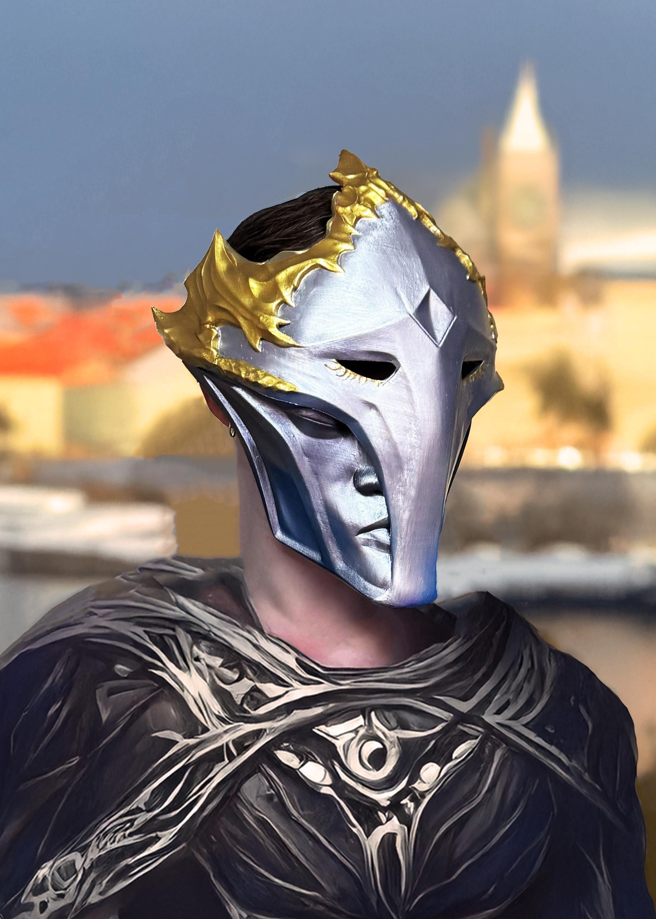 Viktor Final Form Arcane Mask - League of Legends Mask - Cosplay Wearable Helmet Mask - Party, Masquerade - Metal Look