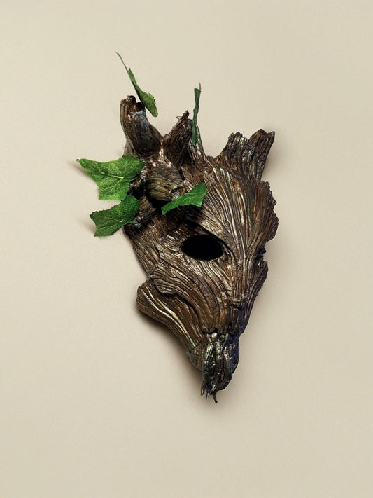 Warrior of Forest Warden Mask - Wood texture - Forest spirit - Groot Mask - cosplay or home decor - Party, events, masquerade