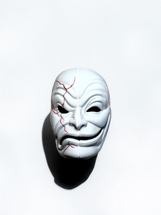Hollywood Undead Matty Da Kurlzz 2012 Mask - Mask without Light - Red Lines - Masquerade, party, cosplay mask - Halloween Scary Freak Mask
