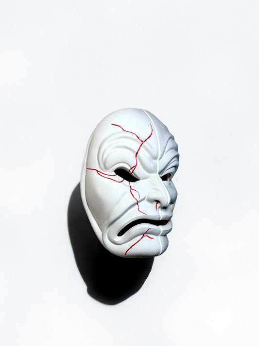Hollywood Undead Matty Da Kurlzz 2012 Mask - Mask without Light - Red Lines - Masquerade, party, cosplay mask - Halloween Scary Freak Mask