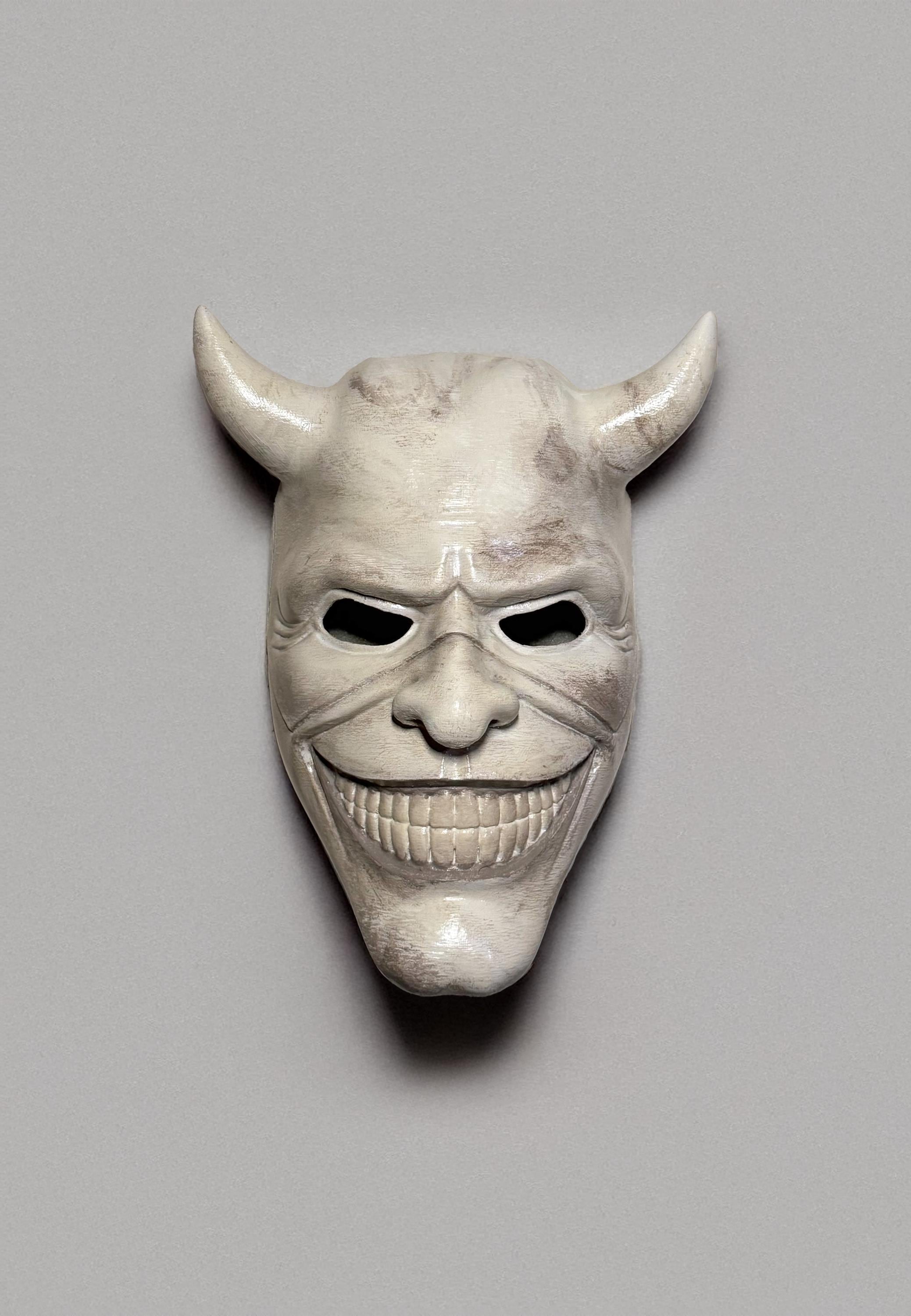 The Black Phone Grabber Scary Mask - Horned mask - Halloween Mask - Horror Gothic - Gothic Roleplaying, Cosplay Mask