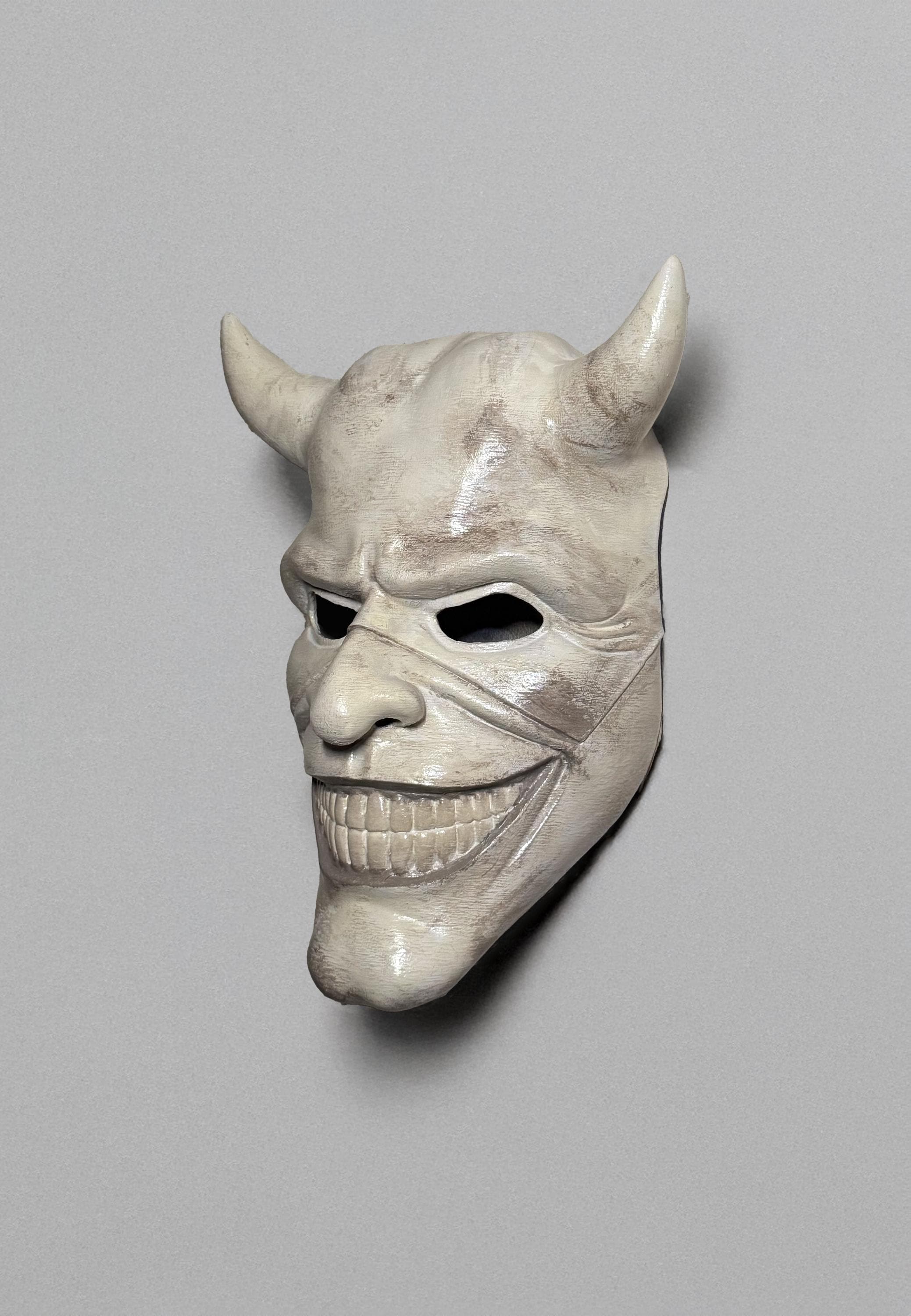 The Black Phone Grabber Scary Mask - Horned mask - Halloween Mask - Horror Gothic - Gothic Roleplaying, Cosplay Mask