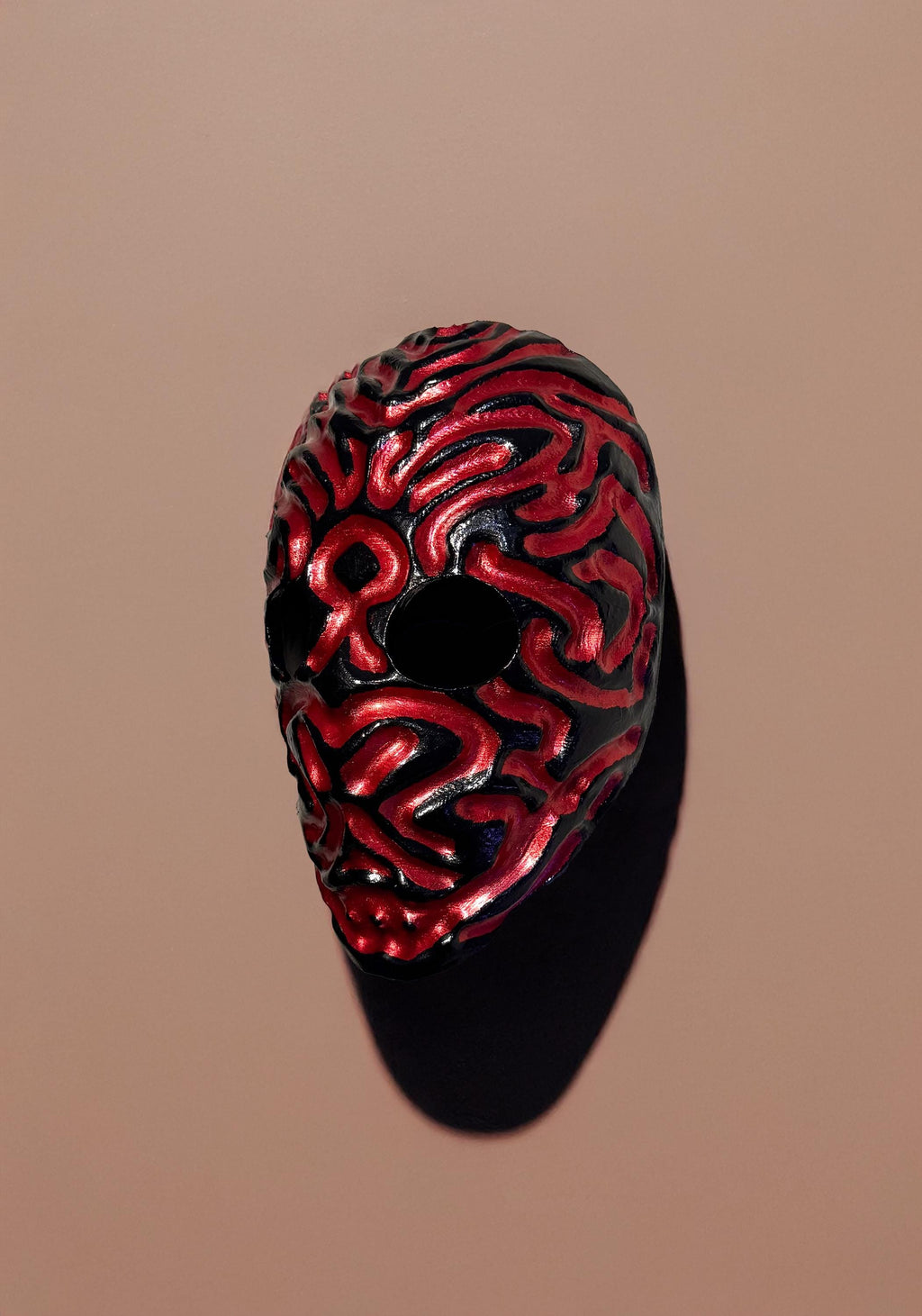 Blood Channel Dark Ritual Sculpted Mask - Vein Pattern Horror Mask - Creepy Anatomical Decor for Halloween - Disturbing Blood Vessel Cosplay
