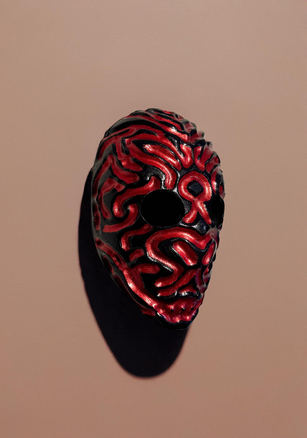 Blood Channel Dark Ritual Sculpted Mask - Vein Pattern Horror Mask - Creepy Anatomical Decor for Halloween - Disturbing Blood Vessel Cosplay