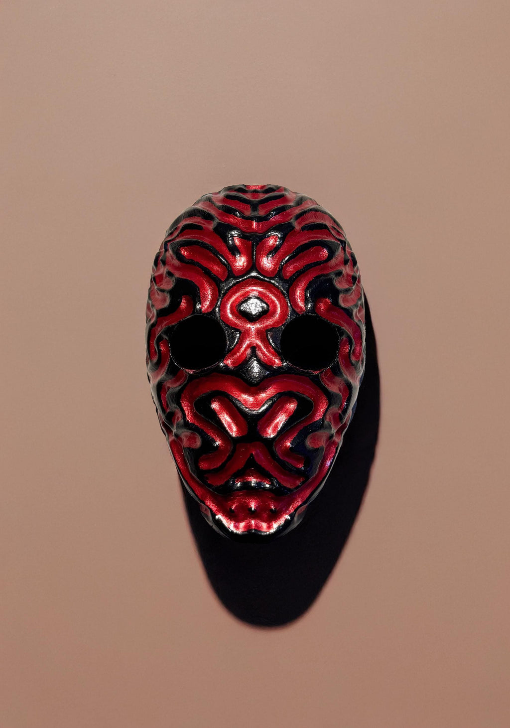 Blood Channel Dark Ritual Sculpted Mask - Vein Pattern Horror Mask - Creepy Anatomical Decor for Halloween - Disturbing Blood Vessel Cosplay