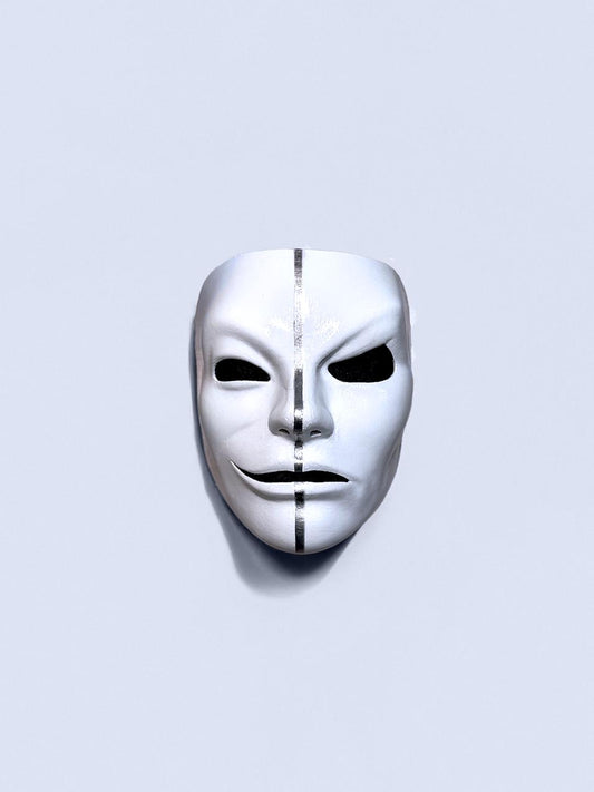 Hollywood Undead Matty Da Kurlzz Swan Songs 2008-2010 Mask - Silver Line - Masquerade, party, cosplay mask - Halloween Scary Soft Mask