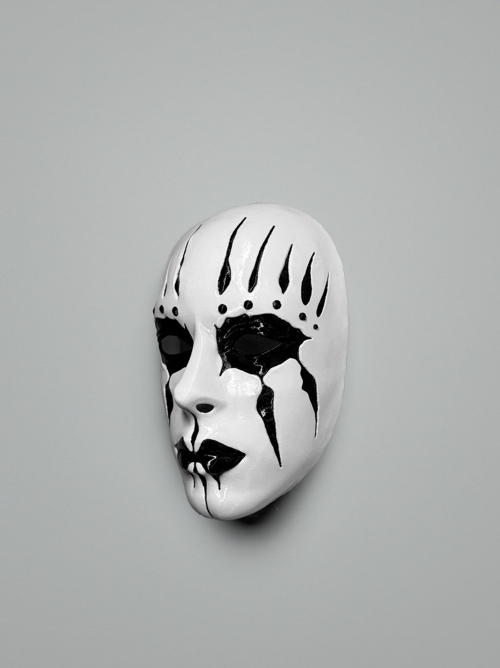 PRE-COLORED - NO Hand crafted - Slipknot Joey Jordison Mask - White and Black Mask - Metal Music Band Mask - party, halloween mask