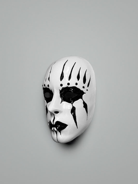 PRE-COLORED - NO Hand crafted - Slipknot Joey Jordison Mask - White and Black Mask - Metal Music Band Mask - party, halloween mask
