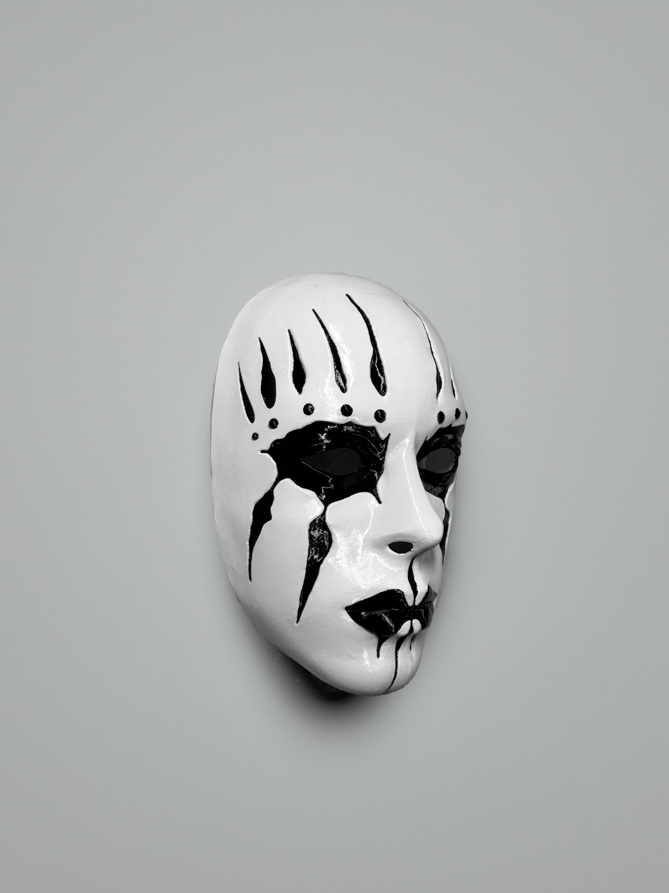 PRE-COLORED - NO Hand crafted - Slipknot Joey Jordison Mask - White and Black Mask - Metal Music Band Mask - party, halloween mask