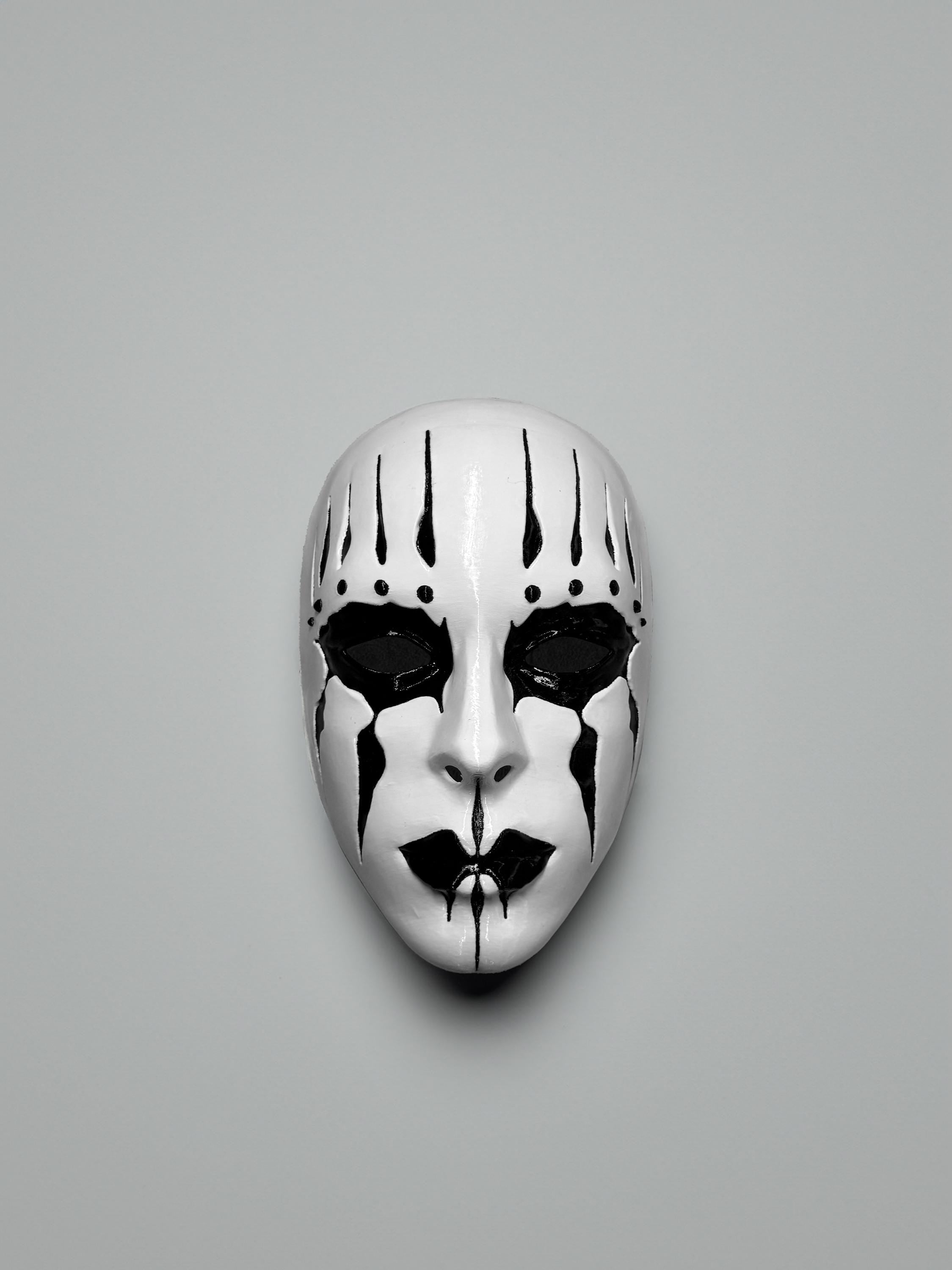 PRE-COLORED - NO Hand crafted - Slipknot Joey Jordison Mask - White and Black Mask - Metal Music Band Mask - party, halloween mask
