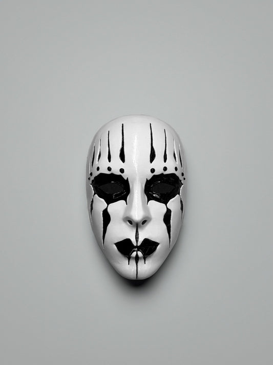 PRE-COLORED - NO Hand crafted - Slipknot Joey Jordison Mask - White and Black Mask - Metal Music Band Mask - party, halloween mask