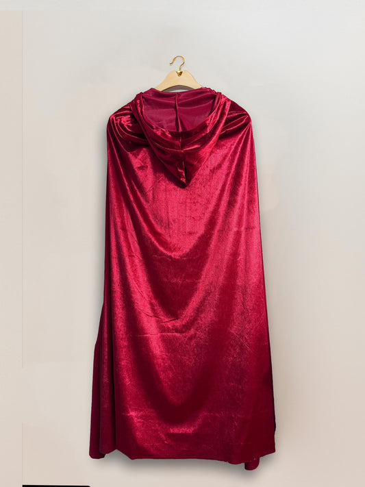 Eyes Wide Shut Red Velvet Hooded Cloak - Eyes Wide Shut Cape - Halloween Cloak