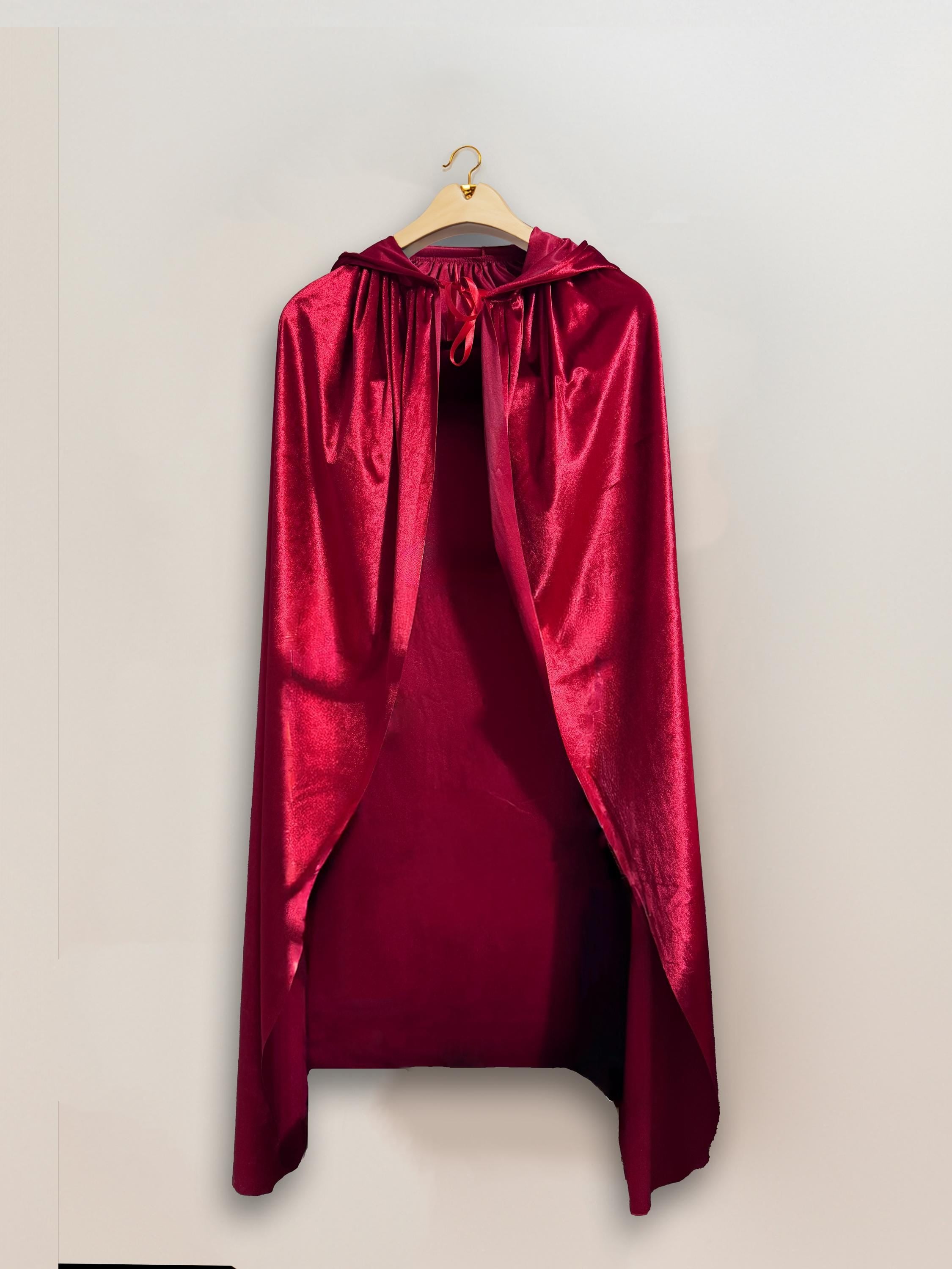 Eyes Wide Shut Red Velvet Hooded Cloak - Eyes Wide Shut Cape - Halloween Cloak
