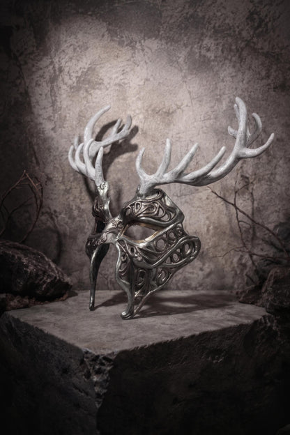Forest Guardian Antler, Woodland Fantasy Mask: Elven Deer, Nature Inspired Cosplay, Fantasy Costume Accessory, LARP Mask