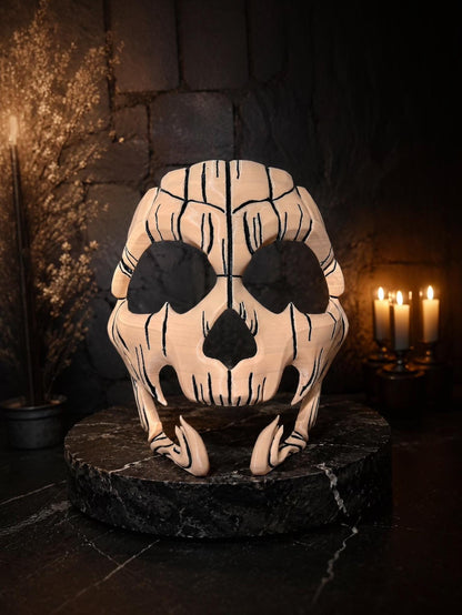 Pumpkin Skull Halloween Mask - Glow in dark lines - Jack-o-lantern Style - Scary