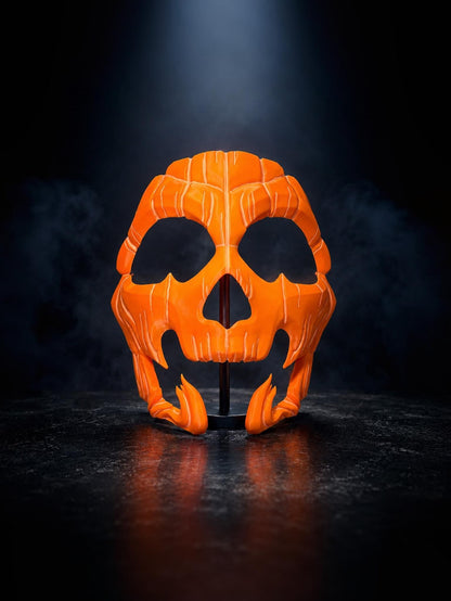 Pumpkin Skull Halloween Mask - Glow in dark lines - Jack-o-lantern Style - Scary