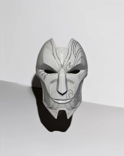 Jhin League of Legends; Cosplay Wearable Party, Masquerade mask, handcrafted venetian fantasy mask for cosplay events and decor.