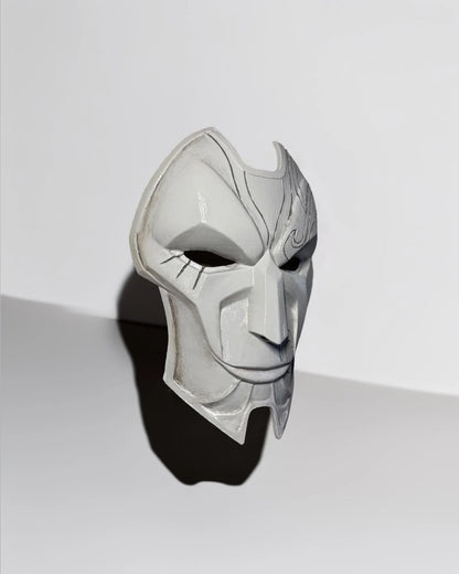 Jhin League of Legends; Cosplay Wearable Party, Masquerade mask, handcrafted Venetian cosplay fantasy mask with elastic bands.