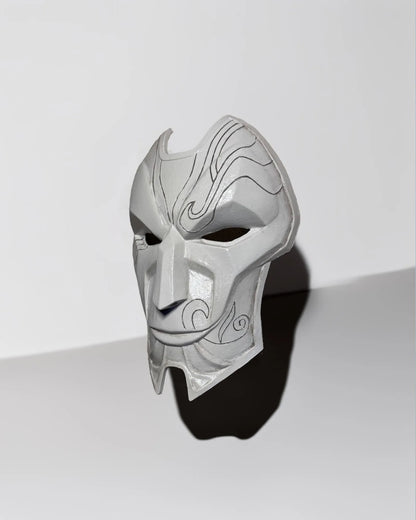 Jhin League of Legends; Cosplay Wearable Party, Masquerade mask, handcrafted Venetian mask with intricate designs for fantasy events.