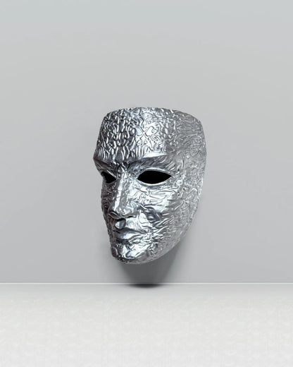 King Baldwin IV Kingdom of Heaven "The Leper" Embroidered Ancient Mask, handcrafted Venetian cosplay mask for Halloween and Carnival.