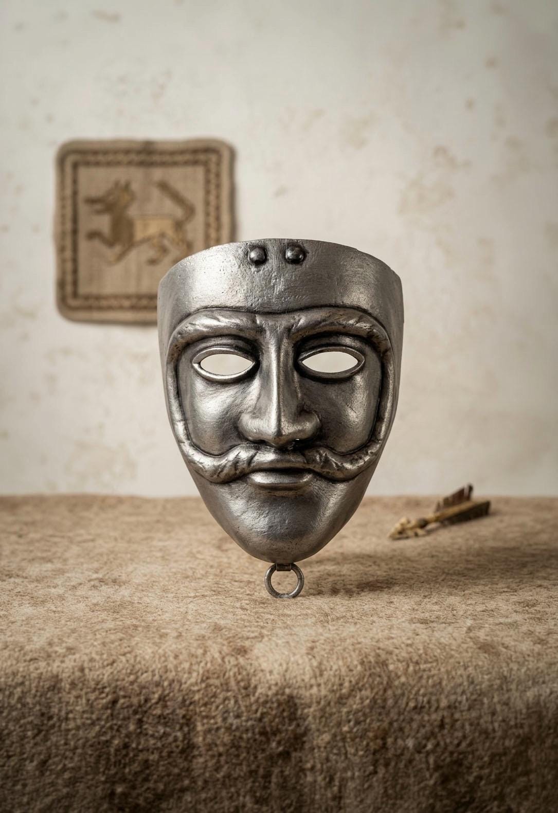 Kipchak Cuman Turkic Warrior Mask: Medieval Steppe Nomad Wall Decor – Handmade Historical Mask - Venemask